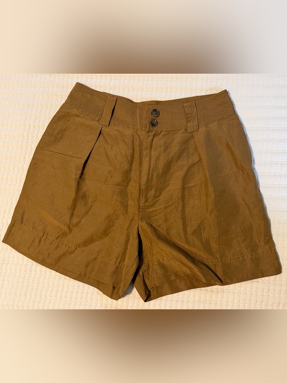 Marc by Marc Jacobs briwn silk/linen blend shorts-6